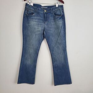 Vintage Y2k Women's Jeans 14 Petite Low Rise Bootcut NY&CO Casual Grunge
